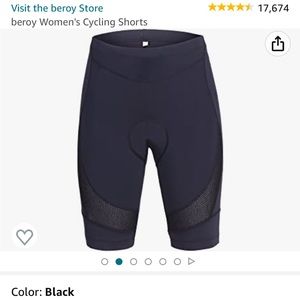 Black padded cycling shorts